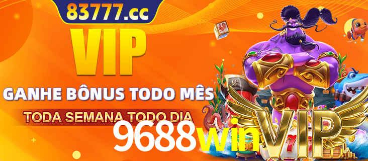 Banner promocional do 9688win oferecendo 100% de recompensas adicionais contínuas para quem fizer o login diário (Daily sign-in), com um mascote de coelho.